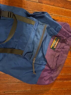 Vintage rucksack 90s L.L. Bean Blue and Purple Hiking Backpack